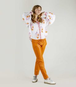 Hot Jane de Boy Pantalon En Cuir Orange