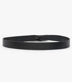 Wholesale Isabel Marant Ceinture Lecce En Cuir Noir Et Silver