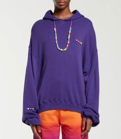 Clearance Mira Mikati Sweat A Capuche Avec Collier De Perles Violet