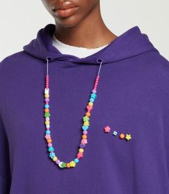 Clearance Mira Mikati Sweat A Capuche Avec Collier De Perles Violet