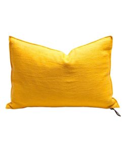 New Maison de Vacances Coussin Lin Lave Froisse 60 X 90 Cm Tournesol