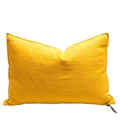 New Maison de Vacances Coussin Lin Lave Froisse 60 X 90 Cm Tournesol