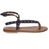 Hot K.Jacques Sandales Deltapyr Cuir Velours Bleu Bronze