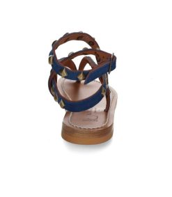 Hot K.Jacques Sandales Deltapyr Cuir Velours Bleu Bronze