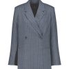 Clearance Anine Bing Blazer Kaia Grey Pinstripe