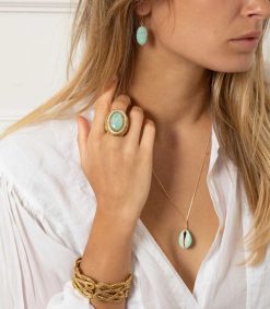 Wholesale Aurélie Bidermann Boucles D'Oreilles Scarabee Turquoise