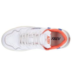 Best Autry Baskets Homme Clc Blanc Orange Et Bleu