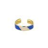 Online Design Letters Bague Ajustable Striped Candy Cobalt White