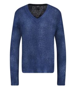 Wholesale Avant Toi Pull En Maille Col V Blue Navy