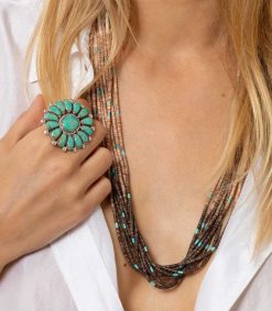 Wholesale Harpo Collier Tie & Dye Coquillages Et Turquoises