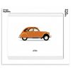 Best Image Republic Affiche Le Duo Voiture Citroen 2Cv Orange 30 X 40 Cm