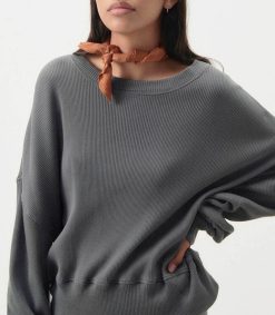 Hot American Vintage Sweat-Shirt Piwik Anthracite Chine