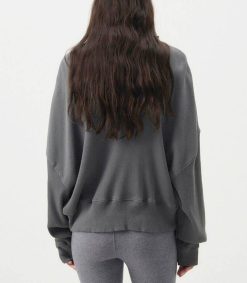 Hot American Vintage Sweat-Shirt Piwik Anthracite Chine