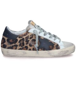 Online Golden Goose Baskets Super-Star Cuir Horsy Leopard