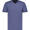 Hot Majestic Filatures Tee-Shirt Homme Col V Manches Courtes Lin Venice Blue