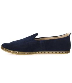 Best Saanas Mocassins Saanas Classique Homme Cuir Suede Bleu Marine