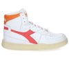 Clearance Diadora Baskets Heritage Mi Used Blanc/Corail