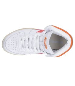 Clearance Diadora Baskets Heritage Mi Used Blanc/Corail