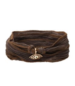 Online Catherine Michiels Bracelet En Soie A Nouer Et Charm Amazing Eye En Bronze Et Tsavorite