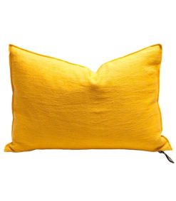 New Maison de Vacances Coussin Lin Lave Froisse 30 X 50 Cm Tournesol