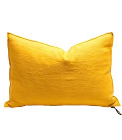 New Maison de Vacances Coussin Lin Lave Froisse 30 X 50 Cm Tournesol