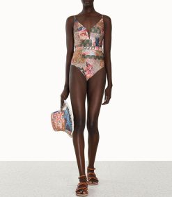 Online Zimmermann Maillot De Bain Une Piece Devi Plunge V Wire