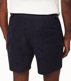 Online Orlebar Brown Short De Bain Homme Bulldog Towelling Night Iris