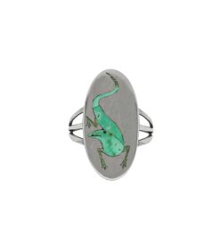 Online Harpo Bague Squamate Turquoise