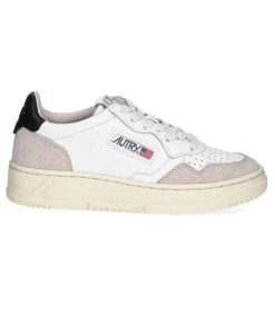 Hot Autry Baskets Medalist Low Daim Et Cuir White/Black