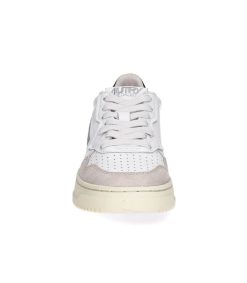 Hot Autry Baskets Medalist Low Daim Et Cuir White/Black