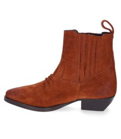 New Fury London Boots En Cuir Suede Rose Seter