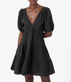 Hot Xirena Robe En Gaze De Coton Nissa Black