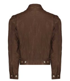 Wholesale Marant Étoile Veste En Cuir Bering Dark Khaki