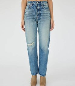 Best Moussy Vintage Jean Mckellar Wide Straight Selvedge Blue