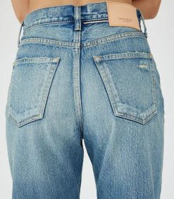 Best Moussy Vintage Jean Mckellar Wide Straight Selvedge Blue