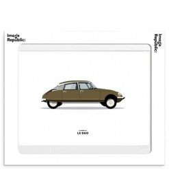 New Image Republic Affiche Le Duo Voiture Citroen Ds Marron