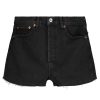 Hot RE/DONE Short A Taille Haute En Denim Noir Surteint