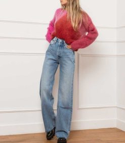 Online RE/DONE Jean 70S Ultra High Rise Wide Leg Denim Clair