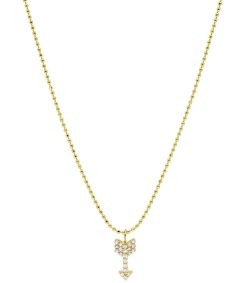 Clearance And... Paris Collier Court Chaine Boule Et Fleche Diamants