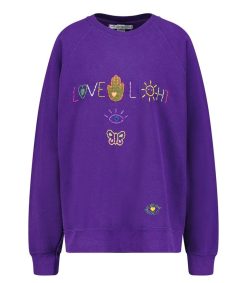 Wholesale We Are One Project Sweat-Shirt Vintage Brode Love Light Violet