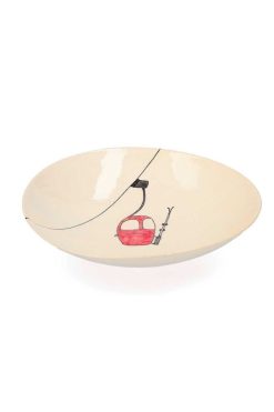 Wholesale Three Seven Assiette Creuse En Ceramique "Telecabine Rouge"