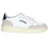 Clearance Autry Baskets Homme Medalist Cuir Suede Blanc/Navy Blue