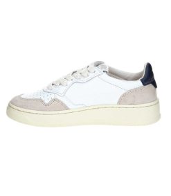 Clearance Autry Baskets Homme Medalist Cuir Suede Blanc/Navy Blue