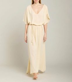 Online Maison Saint Julien Robe Longue Kaftan Cream