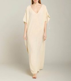 Online Maison Saint Julien Robe Longue Kaftan Cream