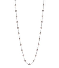 New Gigi Clozeau Collier Or Blanc Et Perles De Resine 42 Cm