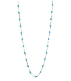 New Gigi Clozeau Collier Or Blanc Et Perles De Resine 42 Cm