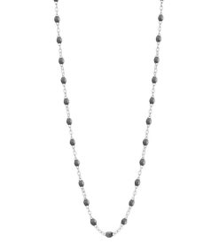 New Gigi Clozeau Collier Or Blanc Et Perles De Resine 42 Cm