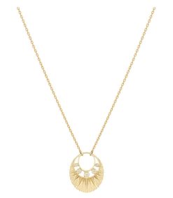 Clearance Céline Daoust Collier Croissant De Lune A Cinq Diamants