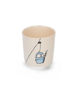 Wholesale Three Seven Tasse A Cafe En Ceramique "Telecabine Bleue"